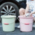 真百仓 6L 手提水桶 塑料桶 清洁储水桶 粉色 1个装