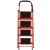 赫思迪格 JG-96 梯子 加厚红色折叠梯人字梯 多功能梯子 移动楼梯踏板爬梯 三步梯