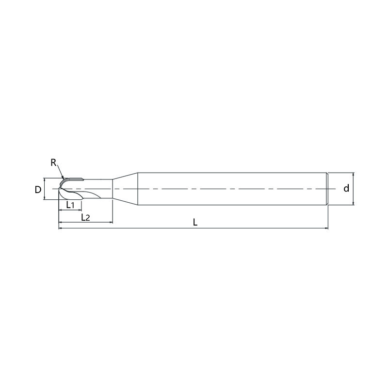 刃天行 DGMB10075-075S04 D30 1刃有效 PCD球头立铣刀 粗粒度材料 适用于大余量大进给的加工 非鉄合金 订制品 下单前咨询客服确认货期SKYWALKER
