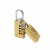 京顿HTS04 黄铜挂锁密码挂锁4轮密码（大号） 行李箱密码锁 防盗拉杆箱锁背包锁柜门锁