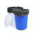 厨房垃圾桶大号带盖商用容量加厚公共户外环卫塑料工业圆形桶 160L蓝色无盖袋子