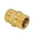 豫丰德（YUFENGDE）GC-504 黄铜加厚对丝 加长双外丝直接内接头水管配件 4分 加厚 30g 