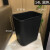 沁度酒店客房垃圾桶方形圆形办公室垃圾桶宾馆垃圾桶无盖阻燃小垃圾桶SN6054 14L黑色方形加厚阻燃桶