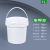 带盖pp桶胶桶涂料化工油漆包装桶密封塑料桶圆桶小桶 6L 白色