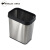 定制无盖垃圾分类不锈钢垃圾桶厨房客厅双桶大号干湿分离两用纸篓 13不锈钢(小号) 金色
