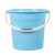 手提塑料大号水桶加厚储水用桶学生用洗澡带盖洗衣小圆桶 光滑款红色28cm