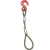 定制钢丝绳成套吊索具吊钩起重钢丝绳吊带单肢吊钩压制钢丝绳单腿 3T4米