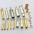 加工铜插针插孔 航空连接器插头公母铜针 pin针 水实心镀金插 1.6斜槽公母针10个