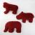 无印良品（MUJI） 微纤维 动物靠垫 家纺 抱枕 红色/大象 43.5*33cm