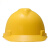 呗哩兔MSA梅思安V型防砸安全帽工地施工领导建筑工程头盔透气国标加厚男 黄色PE 一指键
