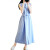 NASA LEAP2023夏季新款韩版学生小清新背心裙子无袖长裙显瘦中长款连衣裙女 8810蓝色 L
