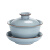 龙寅 汝窑盖碗茶壶茶具套装可养开片泡茶碗家用泡茶器天青色陶瓷盖碗
