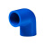 联塑（LESSO）90°弯头(PVC-U给水配件)蓝色 dn75