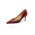 百丽驼美士（BALITOMMS）优雅小性感红色高跟鞋春秋细跟尖头漆皮绒面拼接时装单鞋女 黑色 34