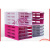 桌面组合抽屉式a4文件收纳盒塑胶办公档案整理柜资料矮柜 1#A4S双抽盒(白色)