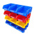零件盒 斜口加厚物料箱 塑料元件盒 货架物料盒 螺丝收纳盒组合式零件盒 红 C6(加厚)250*160*115