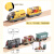复古电动火车 磁性火车兼容HAPE 米兔 BRIO 木质轨道玩具积木 绿色8轮电动火车组合 高性能电池