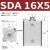气动小型SDA薄型气缸SDA12/16/20/25/32/40/50/63/80X100亚德客型 SDA 16X5