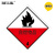 BELIK 危险化学品标识牌 15*15CM 自吸磁性贴危化品警示警告标志牌当心腐蚀易燃易爆运输车提示牌AQ-46 