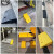 门槛三角垫台阶路沿坡斜坡垫汽车马路牙子爬坡板道边上坡塑料垫 长50*宽27*高12cm黄色