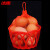 冰禹 塑料鸡蛋网袋 手提网眼袋 尼龙网兜袋 大号篮子+网(35cm)+扣 红色100套 BYK-216