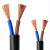 鲁峰 LufengYC 2×2.5电线电缆 电源信号传输用芯 软护套线电源线 黑色一米价格100米起售