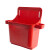 木工钉子盒收纳腰盒多功能五金加厚塑料钉桶小工具盒便携熟胶T 小号红色1个 +背带