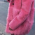 女巫和骑士 原创设计师女装品牌粉红色毛呢外套女洋气秋冬新款加厚保暖气质修身中长款大衣 粉红 M