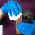 安美尚（ams）一次性丁腈手套 蓝色 100只/盒  检查实验室工作防护  小码 A5206
