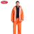 千里雨 热压坑道服环卫服加厚雨衣套装雨披橘红背带套装 XL码