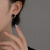 金美澳小众设计感轻奢气质四叶草耳钉女款双面耳扣耳夹2024年新款潮饰品 磁吸耳夹款（黑色一对） 无规格