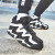 Kappa卡帕情侣男女运动鞋高帮篮球鞋休闲板鞋解构拼色小白鞋K09Y5CC72 黑色/漂白-990 40