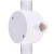 丰稚 三通圆接线盒 带盖 电线管接头 PVC电工套管配件 白色 65*40/3/dn20