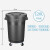 定制圆形垃圾桶商用大容量带轮子大号户外环卫厨房餐饮泔水桶 【超宝】120L带滑轮