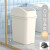 卫生间垃圾桶2022厕所翻盖夹缝窄缝长方形有带盖客厅摇盖 超值清洁套餐白灰色10L+140只垃