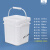 油漆桶 加厚密封方形塑料桶带盖储物涂料桶分装乳胶工业包装桶油 25L白色圆桶