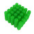 冰禹 BYzz-01 绿色塑料型膨胀胶塞 飞机型膨胀螺丝胶粒胀管 M6（2000个/包）