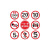 AK 交通标志警示牌圆形道路限速指示牌 铝板裱反光膜 铝板1.2厚 直径60cm