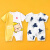 2件装婴儿衣服夏季薄款新生儿连体衣 短袖(小青蛙+口袋龙) 80CM适合体重19-23斤内