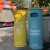 个性工业风油桶垃圾桶户外大号创意商用大容量高颜值简约 红80cm高