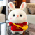 卡奇雅（KAQIYA）兔年吉祥物公仔小白兔玩偶毛绒玩具兔子娃娃2023新年礼物女生可爱 红福字毛衣+小黄包 35厘米(普通包装)