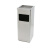 不锈钢垃圾桶大号立式摇盖带盖商用电梯口果皮箱垃圾箱 24*24*60不锈钢正方形翻盖
