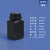 级500ML毫升大口方形塑料瓶HDPE带盖加厚密封空瓶四方塑料瓶 250ml黑色-黑盖款（配内盖）