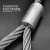 祁衡 304不锈钢钢丝绳压制 起重不锈钢丝绳 双头铝套压制 钢线包塑钢丝绳 12mm-1米长 一米价 