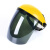 聚远 JUYUAN  电焊面罩具 轻便氩弧焊全脸防护烤脸打眼强光头戴式PC焊帽 黄顶灰屏面罩  2个起售