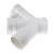 联塑（LESSO）45°斜四通PVC-U排水配件白色 dn75