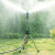 HUICAI草坪灌溉自动旋转360度 三脚架洒水喷头+6分接头套装+50米6分管