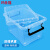 玛仕福 透明加厚储物整理箱手提塑料收纳箱100#61×42.5×35cm(带轮)
