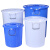 兰诗（LAUTEE）DA2150 大号塑料桶工业储存胶桶带盖圆形储水桶 蓝色160升【带盖】