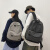 IRD日本小众菱格双肩包男女高级感学院风书包时尚旅行背包学生电脑包 黑色